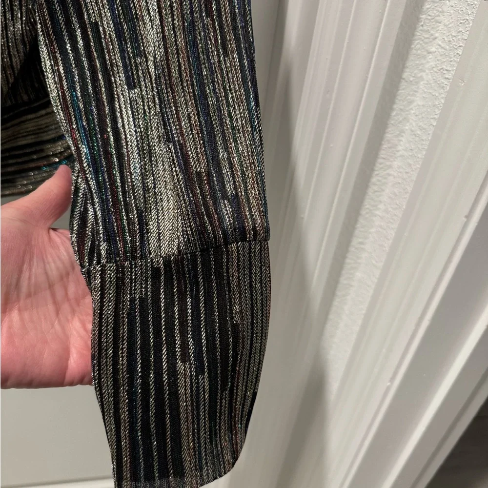 Ramy Brook Metallic Striped Blouse - Picture 6 of 6